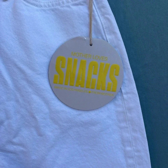 MOTHER Snacks High Waist Twizzy Skimp In Sticky Rice White Size 4/27 NWT REVOLVE - Picture 2 of 9